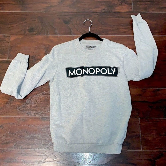 Monopoly Tops - Oversized Monopoly Sweatshirt, Lagenlook, sz Extra Small.